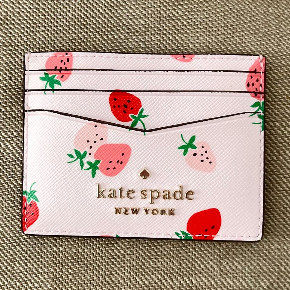 Kate Spade: Strawberry Print Card Holder